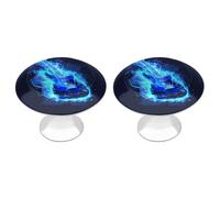 Music Blue Electric Guitar 2 Pack Drawer Handles Round Kitchen Drawer Pulls Cabinet Knobs Cabinet Hardware