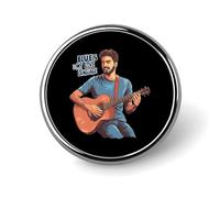 Music Blues Is My Love Language Round Enamel Brooch Pin Button Badges Decoration Hat Clothing Bag Accessories Gift Crafts