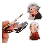 Music Book Clip - Cartoon Acrylic Bookmark Holder, Funny Book Opener for Large Catalogs, Documents and Sheet Music, Creative Musical Accessories for Student Teachers and Office Use Organizing Papers