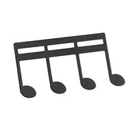 Music Book Clip, Music Sheet Holder Note Pattern Seamless Appearance Fine Workmanship Portable Delicate Metal For Piano (Black)
