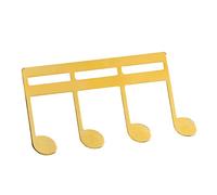 Music Book Clip, Music Sheet Holder Note Pattern Seamless Appearance Fine Workmanship Portable Delicate Metal For Piano (Gold)