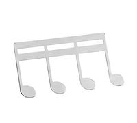 Music Book Clip, Music Sheet Holder Note Pattern Seamless Appearance Fine Workmanship Portable Delicate Metal For Piano (Silver)