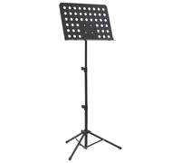 vidaXL Music Book Stand Black Steel Height-adjustable Orchestral Book Stand