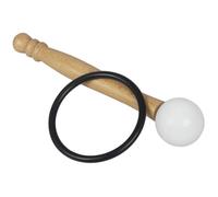 Music Bowl Mallet Rubber Ring for Crystal Singing Bowls | Wood Handle Striker, Stable Rim Support, Portable Two Piece Set, for Relaxation and Studio Sessions