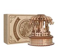 Music Box 3D Wooden Puzzles Music Box DIY Mechanical Model Kits To Build Romantic Carousel Christmas/Birthday Gift For Adults&Teens Musical Boxes