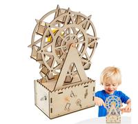 Music Box Ferris Wheel - Creative Rotating Wooden Music Box Craft Kit With Detailed Mechanical Design | Ferris Wheel Model For Adults Teens Boys Birthday Home Desk Decoration And DIY