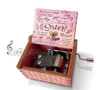 Music Box Gift for Mum from Daughter, You are My Sunshine Music Box, Wooden Laser Engraved Vintage Music Box, Best Gift for Mother's Day, Birthday/Christmas (To Your Sisters)