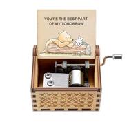 Music Box Gift for Wife Girlfriend- Pooh Music Box Play You Are My Sunshine, Mother Day Anniversary Birthday Gift for Couples Lovers Best Friends Engraved with You Are the Best Part of My Tomorrow