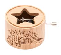 Music Box Made of Bamboo with the Title Melody for Three Hazelnuts for Cinderella - Music Box by Kurbelwerk Green-Line, Christmas Edition with Motif