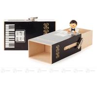 Music Box 'Piano-Box' with Boy H=approx 6 cm NEW Erzgebirge Music Box