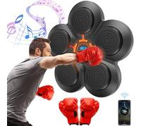 Music Boxing Machine ,14.6×13in Wall Mounted Smart Bluetooth Boxing Machine with LED Display ,Wall Target Music Boxer with Boxing Gloves & Adjustable Light Jumping Speed for Kids Adults Gifts