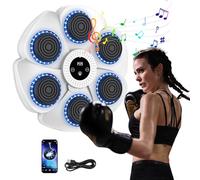 Music Boxing Machine, 2024 New Smart Bluetooth Musical Boxing Machine with Boxing Gloves, Wall-Mounted Boxing Machine, 9 Speed Modes and Counting Mode For Adults and Children Exercise (NO Gloves)
