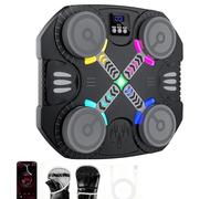 Music Boxing Machine, 3 Game Modes with Score Display, Smart Bluetooth Wall Boxing Game with Gloves, Adjustable Speed & Volume, Boxings Games for Kids Adults Home (Black, 4 Targets)