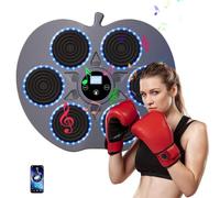 Music Boxing Machine - 9-Speed Wall Punching Pad,Smart Interactive Boxing Game with Bluetooth,RGB Light Strike PointsWall-Mounted Musical Interactive BoxingTrainer with Gloves for Home,Office,Gym