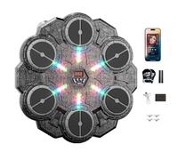 Music Boxing Machine, Boxing Machine Wall Mounted,3 Modes & 3 Speeds, Training Pad Toy with Boxing Glove, USB Charging Box Equipment,Smart Bluetooth Music Boxing Machine for Kids and Adults (Black-A)