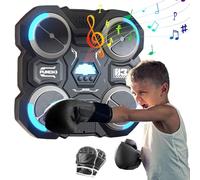 Music Boxing Machine, Boxing Machine Wall Mounted for Children, Smart Music Boxing Machine with Gloves, Electronic Boxing Equipment Musical Boxing Game for Kids and Adults, Home Workout/Stress Relief