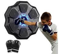 Music Boxing Machine for Adults, Bluetooth Smart Boxing Training Machine, Wall Target Punching Workout for Home Office Gym Fitness Equipment (black)