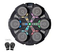 Music Boxing Machine for Kids, Music Punch Machine with Gloves,Smart Boxing Equipment with Score Display,USB Wall Gloves,Sport Toy Gifts for 6 and 7 Above Year Olds Boys Grils (black 6-target)