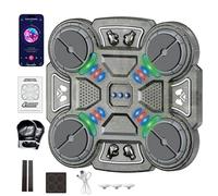 Music Boxing Machine for Kids, Smart Bluetooth Music Boxing Machine with LED Light Rhythm, 3 Speed Volume Levels, Fitness Stress Relief Toy for Adult Kid Home Exercises for Home (Black, Battery)
