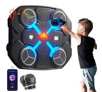 Music Boxing Machine for Kids, Smart Bluetooth Punching Machine with Gloves Wall Mounted Boxing Equipment with 3 Speed Level and USB Charging Smart Music Boxing Machine for Children Exercises
