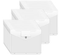 Music Boxing Machine Forvencer Binder Pocket, 36 Pack Super Heavyweight Poly Binder Pocket with Hook and Loop Fasteners Closure, Binder Folders Side Loading, 3 Ring Binder Pocket, Letter Size, Clear