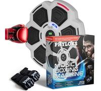 Music Boxing Machine, Home Gym Equipment for Women, Kickboxing Gifts for Teens, Girls & Adults, Wall Punching Pad, Light Up Wall Target, Kids Exercise Equipment, Musical Boxing Machine with Gloves