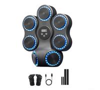 Music Boxing Machine, Musical Boxing Machine with LED Lights, Wall Mounted Smart Music Punch Machine for Adults Kids, Intelligent Counter(basic+Half finger)