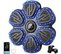 Music Boxing Machine, Smart Bluetooth Boxing Machine for Adults & Kids, Boxing Machine Wall Mounted Music, Boxing Training Machine with Boxing Gloves for Home, Office, Gym (Pure Black)