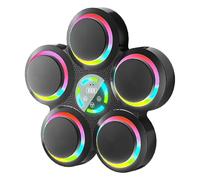 Music Boxing Machine,Smart Bluetooth Musical Boxing Machine for Kids,USB Rechargeable with LED Light,Wall-Mounted 9 Level Speed 11Mode Adjustment Gifts for Man Kids to Exercise (A)