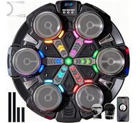 Music Boxing Machine, Smart Bluetooth Wall Boxing Game with Boxing Gloves, 3 Game Modes with Score Display, Adjustable Speed&Counting Mode, Boxing Machine for Kids, Boys Gifts (Black, 6 Targets)