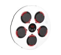 Music Boxing Machine Smart Boxing Punching Pad Exercise Equipment PU Material Suitable for Adult Child Workout Home Gym Coaching, White Red