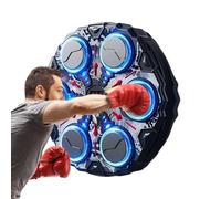 Music Boxing Machine - Smart Fitness Workout Equipment, Interactive Boxing Trainer With Rhythm Lights, Wall Mounted Exercise System | For Kids And Adults, Home Gym Training, Office Stress Relief,