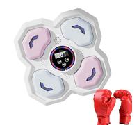 Music Boxing Machine - Smart Indoor Workout, Interactive Wall Trainer with Rhythm Lights, Improves Reaction Speed Coordination, Ideal for Teens Youth Workplace Family Fitness