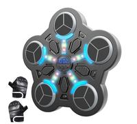 Music Boxing Machine, Wall-Mounted Bluetooth Boxing Machine with Music, Smart Musical Boxings Machines with LED Lights, Wall Mounted Punching Machines for Adult Kid Home Exercises (A)