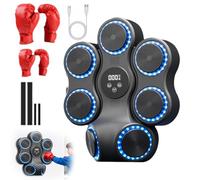 Music Boxing Machine, Wall-mounted Rhythm Punch Machine with 11 Striking Modes, 9-Speed Adjustment, 5-Level Volume Control, Home Smart Training Equipment for Home Office Gym