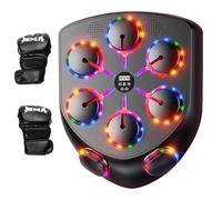 Music Boxing Machine,Wall Mounted Smart Punching Trainer with Gloves for Adults & Kids,Interactive Boxing Pad for Home Office Gym