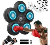 Music Boxing Machine with 9 Speeds Modes, Smart Musical Boxing Machine LED Lights Bluetooth Speaker, Wall Mount Punching Pad for Home Gym Fitness Workout for Adults Kids