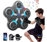 Music Boxing Machine with Boxing Gloves, Smart Music Boxing Machine with Bluetooth & Adjustable Speed, Boxing Machine Wall Mounted, Wall Target Training Devices for Adult Kid Home Exercises (A)