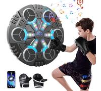 Music Boxing Machine with Boxing Gloves, Smart Music Boxing Machine with Bluetooth & Adjustable Speed, Boxing Machine Wall Mounted, Wall Target Training Devices for Adult Kid Home Exercises (B)