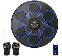 Music Boxing Machine with Boxing Gloves, Wall Mounted Smart Bluetooth Punching Trainer, Boxing Machine for Adults and Kids for Home, Indoor and Gym