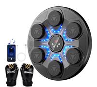 Music Boxing Machine with Boxing Gloves, Wall Mounted Smart Bluetooth Punching Trainer, Boxing Machine for Adults and Kids for Home, Indoor and Gym