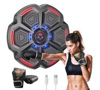 Music Boxing Machine with Gloves, Wall Mounted Smart Music Boxing Target with 9-Level Speed & Modes Adjustment, Boxing Training Punching Equipment with LED Display for Home Gym