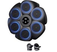 Music Boxing Machine with Half Finger Gloves, Smart Music Boxing Machine with Bluetooth & LED Light, Boxing Machine Wall Mounted, Wall Target Training Devices for Adult Kid Home Exercises