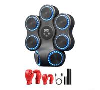 Music Boxing Machine with LED Display and Audio, Interactive Wall-Mounted Punch Trainer, 9 Modes, Shock-Absorbing Foam, Suitable for Adults and Kids(basic+adult child)