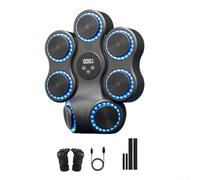 Music Boxing Machine with LED Display and Audio, Interactive Wall-Mounted Punch Trainer, 9 Modes, Shock-Absorbing Foam, Suitable for Adults and Kids(basic+Half finger)
