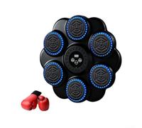 Music Boxing Machine with, RGB Light Wall Target, 9-Level Adjustable Punching Pad, Type-C Rechargeable Training Equipment for Home Gym, Includes Gloves(Parent Child black)