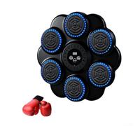 Music Boxing Machine with, RGB Light Wall Target, 9-Level Adjustable Punching Pad, Type-C Rechargeable Training Equipment for Home Gym, Includes Gloves(Childrens black)
