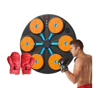 Music Boxing,Smart Trainer Equipment,with LED Lights Wireless Punching Music Boxing Machine Wall Mounted | for Women Boys Gym Home Fitness Workout Sports