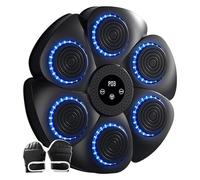 Music Boxing Trainer, Smart Bluetooth Music Boxing Machine,Decompression,Fighting Fitness Home Wall Target Trainer Accessories(Black with gloves)