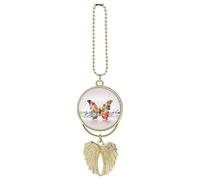 Music Butterfly Car Hanging Pendant, Zinc Alloy Rearview Mirror Charms - Relieve Visual Fatigue, Vintage Keychain Pendant, Lucky Car Interior Hanging Decoration, Golden-Style